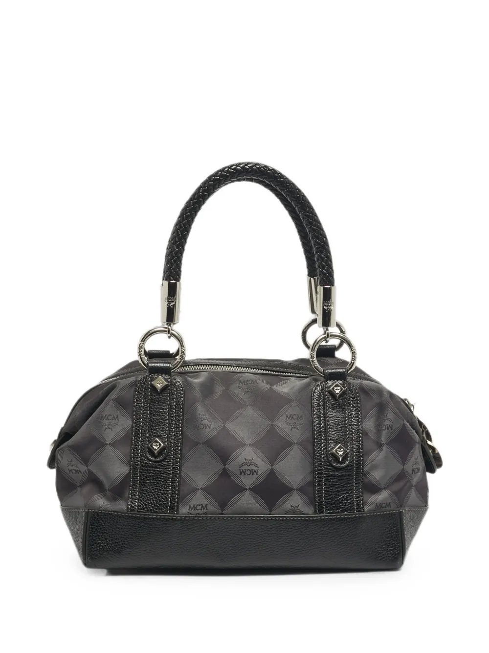MCM Logo Diamond Boston bag