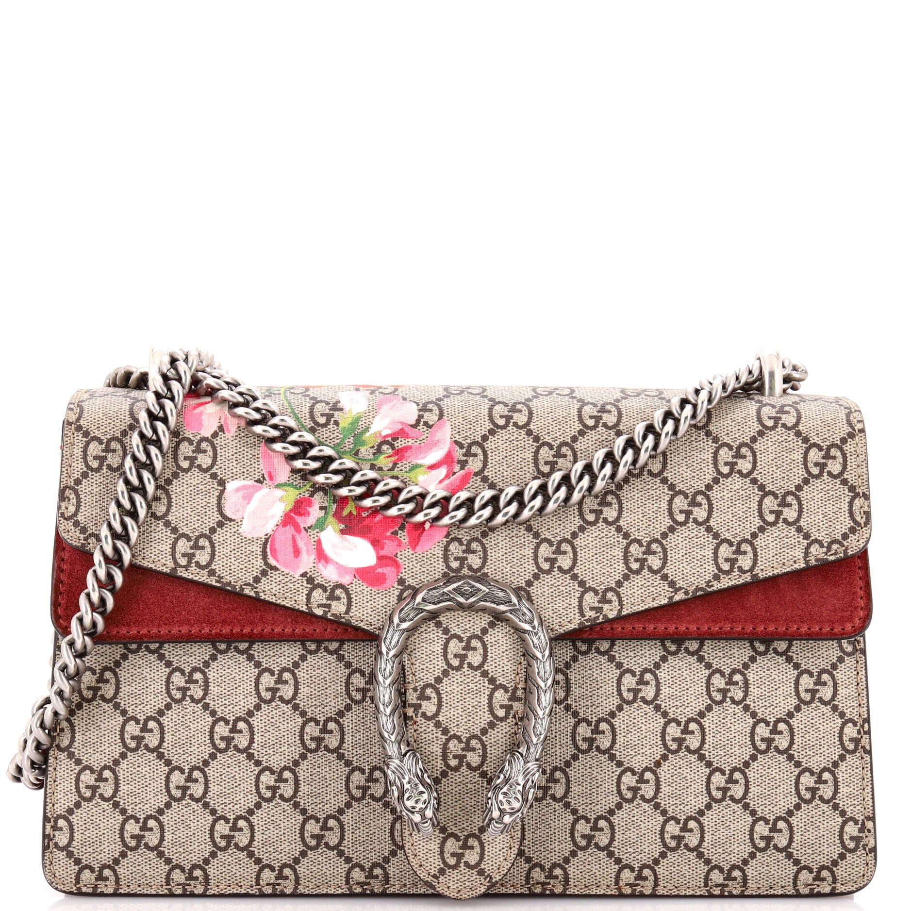 Dionysus Bag Blooms Print GG Coated Canvas Small
