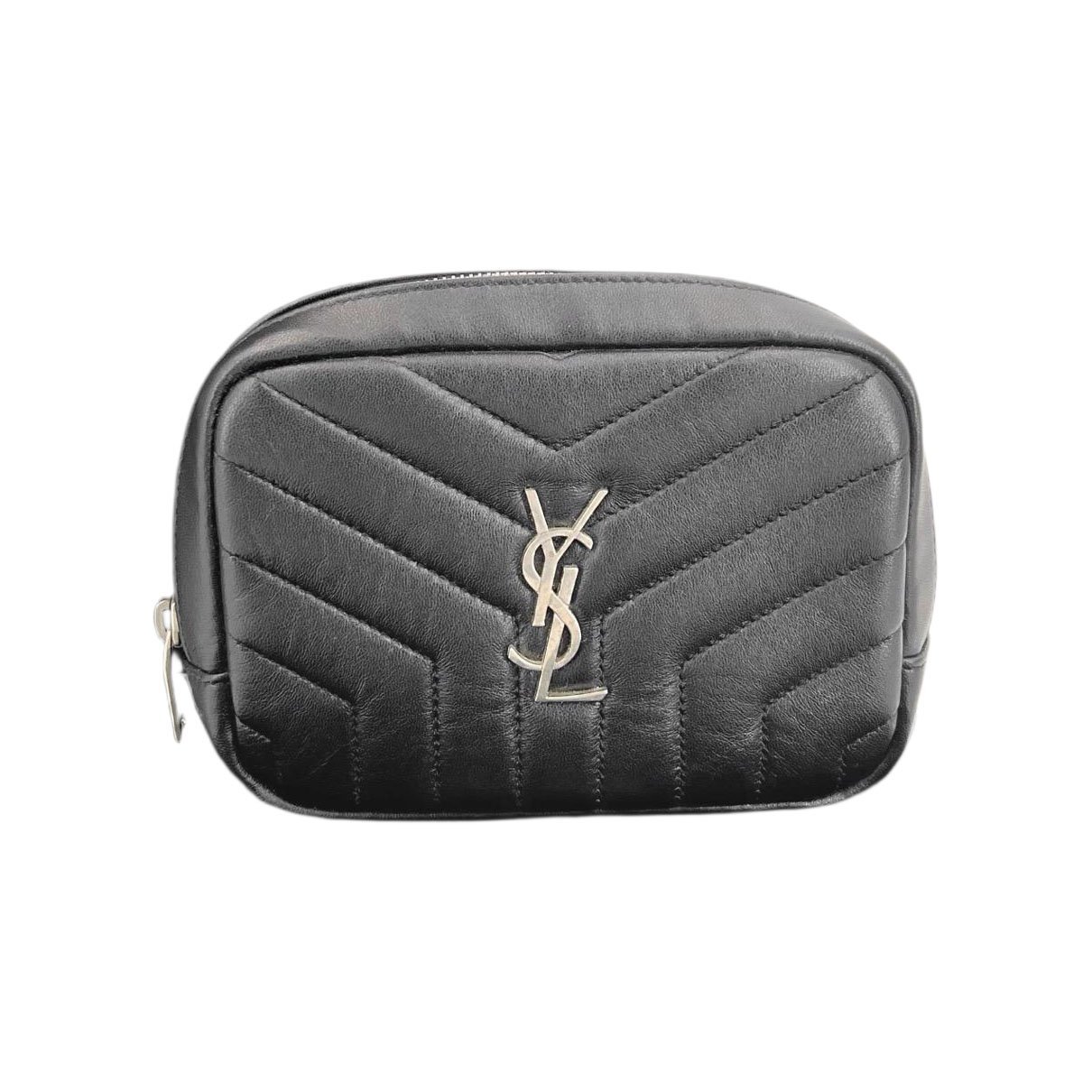 Leather clutch bag