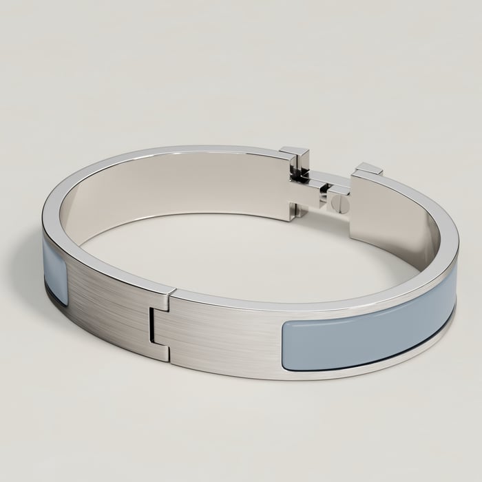 Bleu Lin Mat Clic Hh Bracelet
