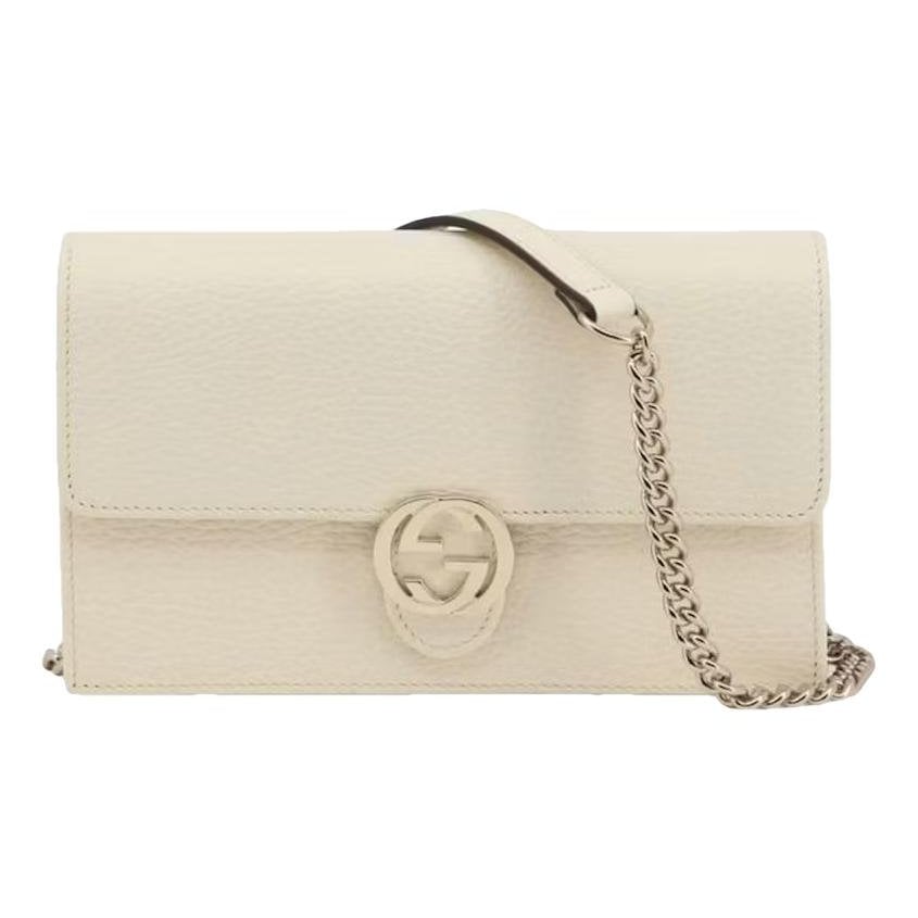 Interlocking leather handbag
