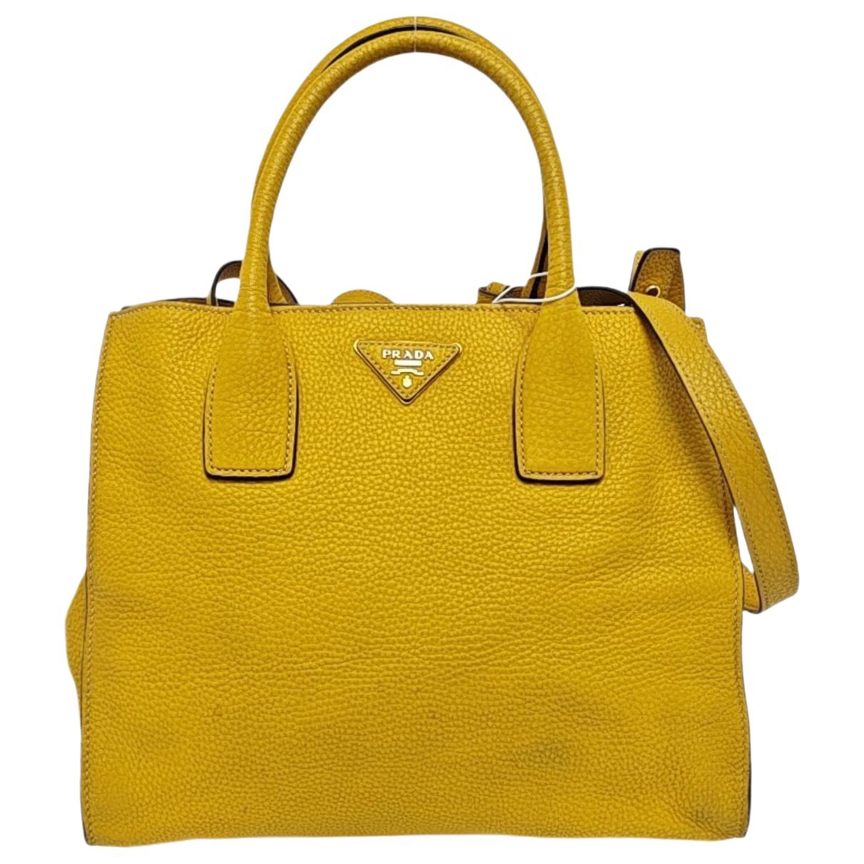 Double leather handbag