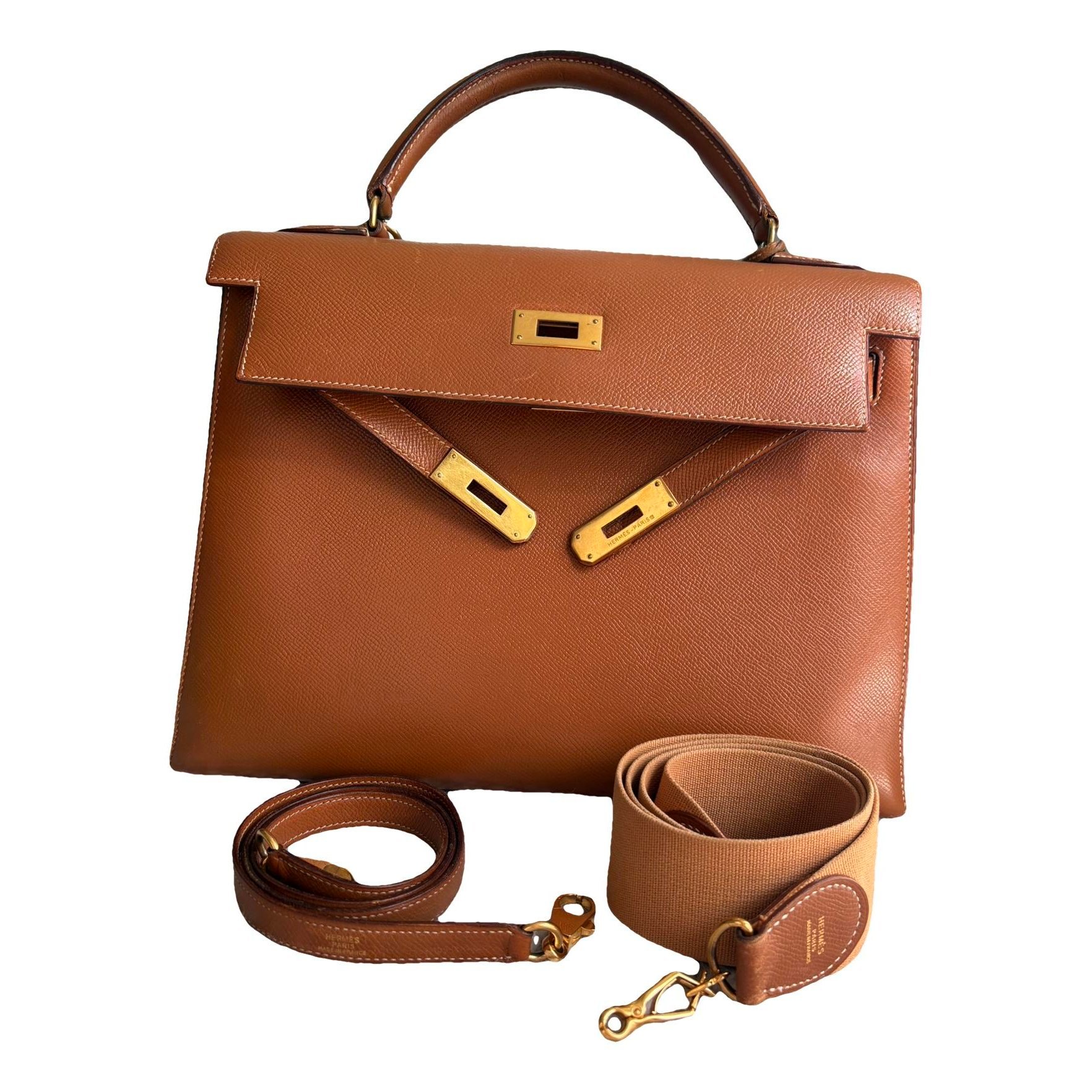 Kelly 32 leather handbag