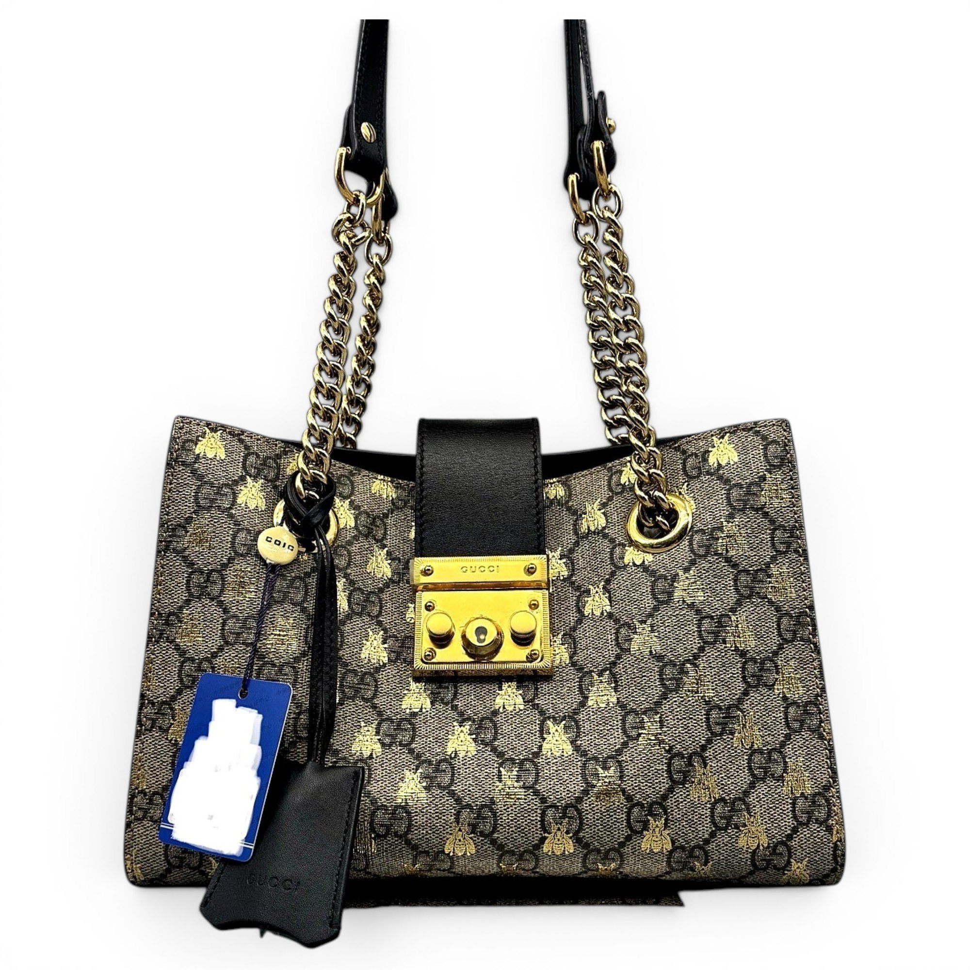 Padlock vinyl handbag
