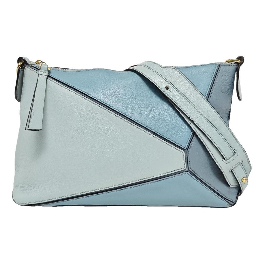 Puzzle leather handbag