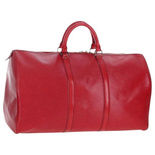 Keepall leather travel bag