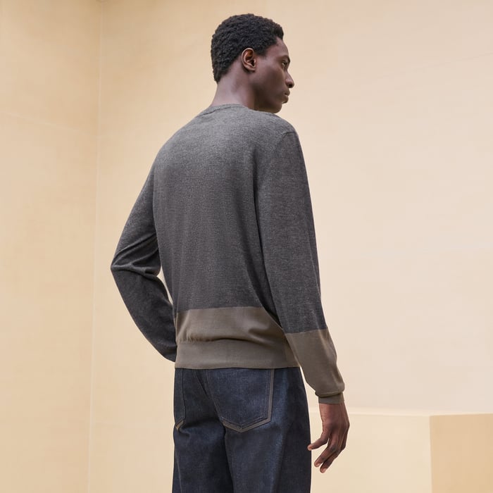 Anthracite "Graphique Colore" Crewneck Sweater