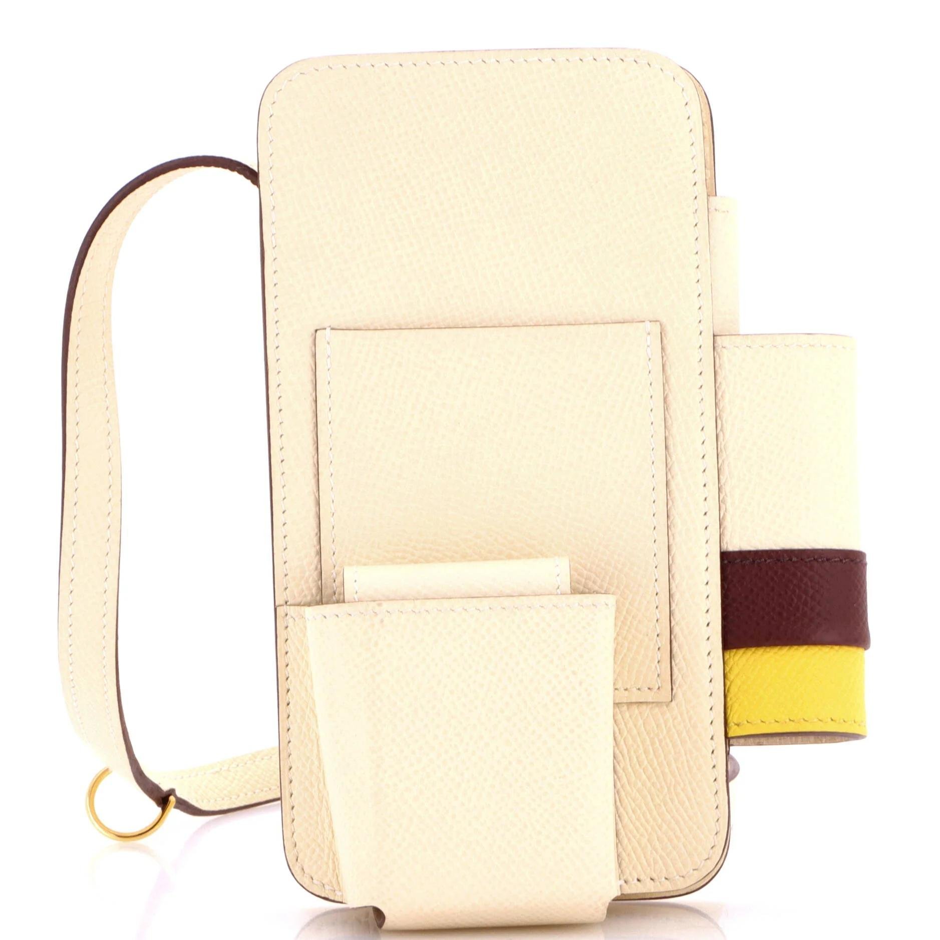 Leather clutch bag