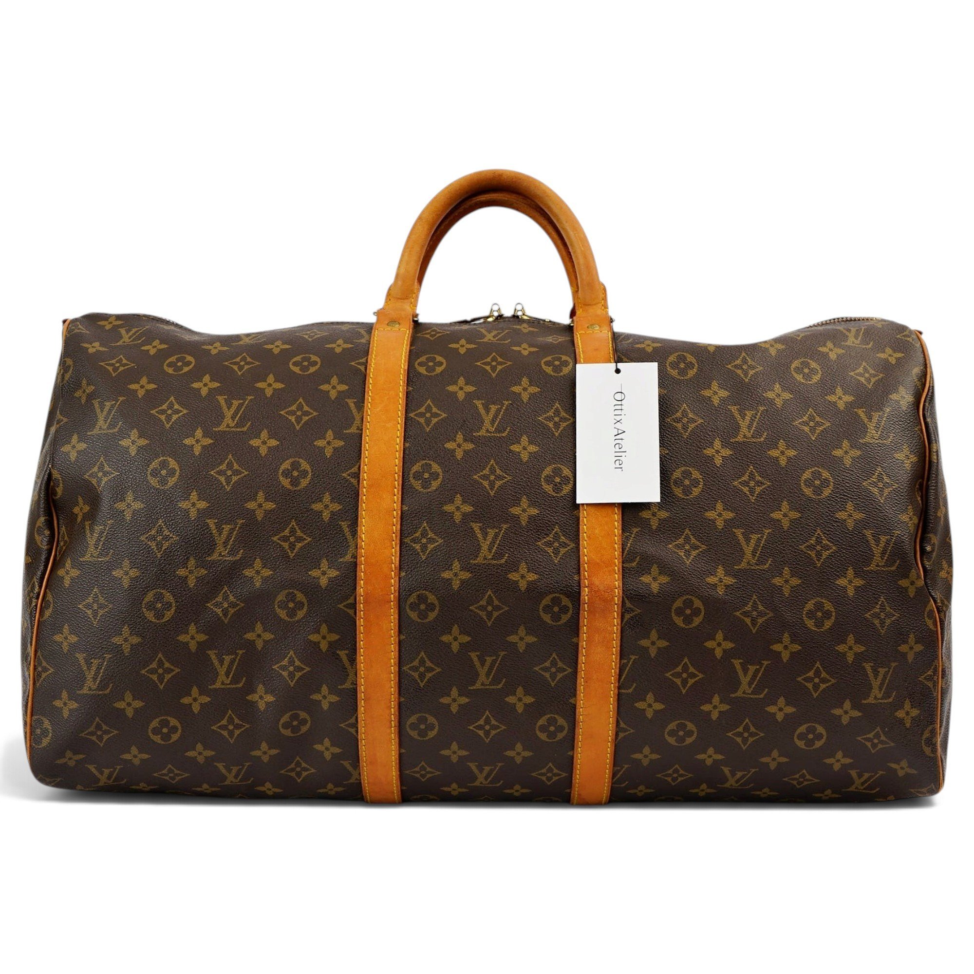 Keepall leather travel bag