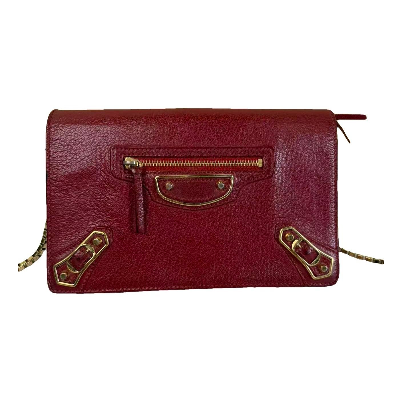 City leather handbag