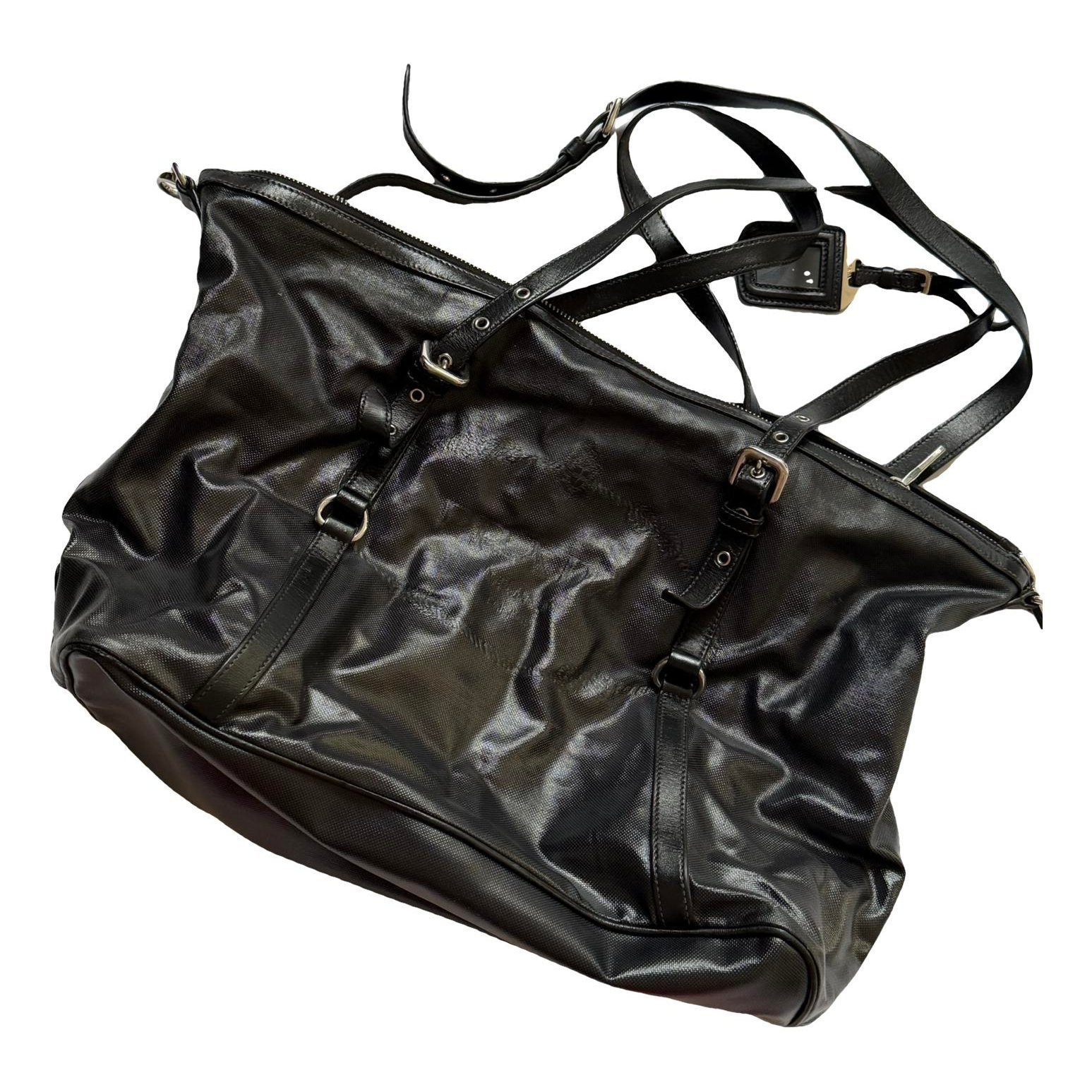 Patent leather crossbody bag