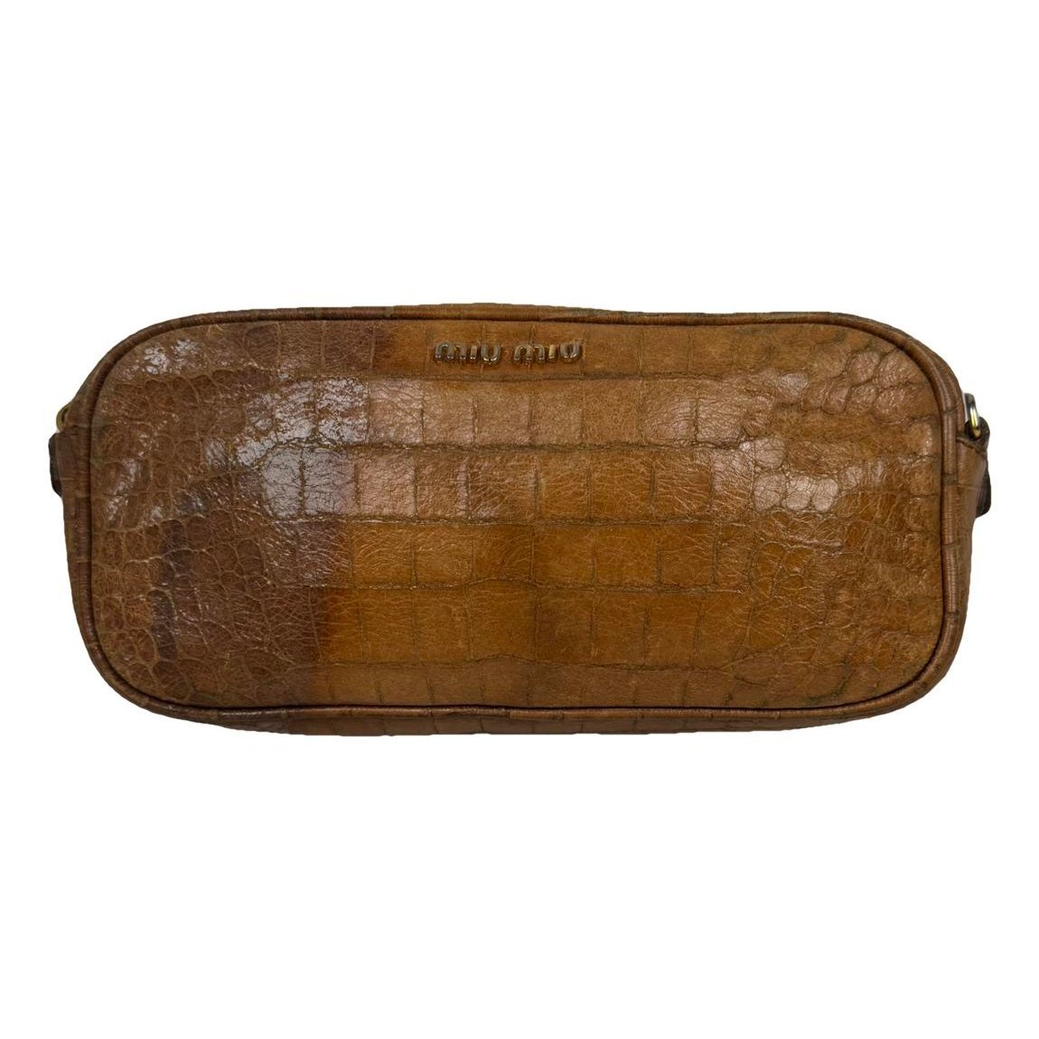 Leather clutch bag