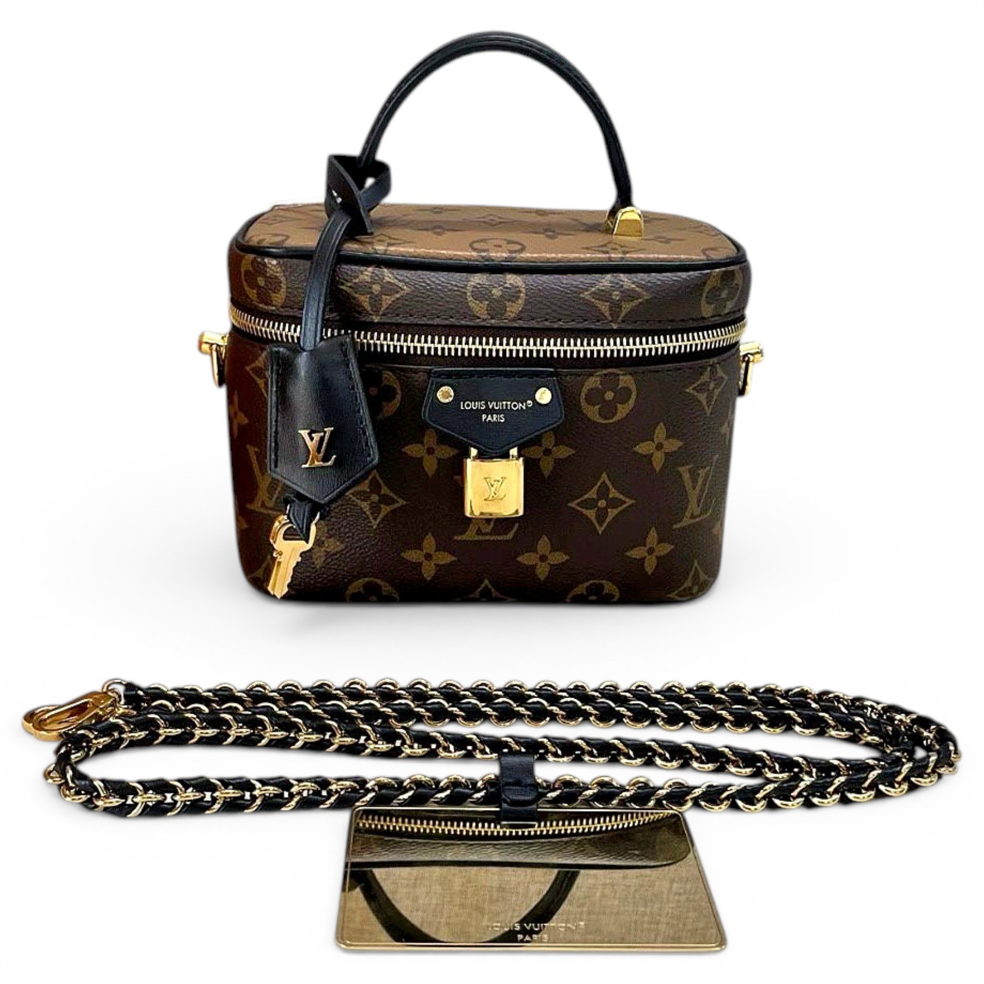Vanity leather handbag