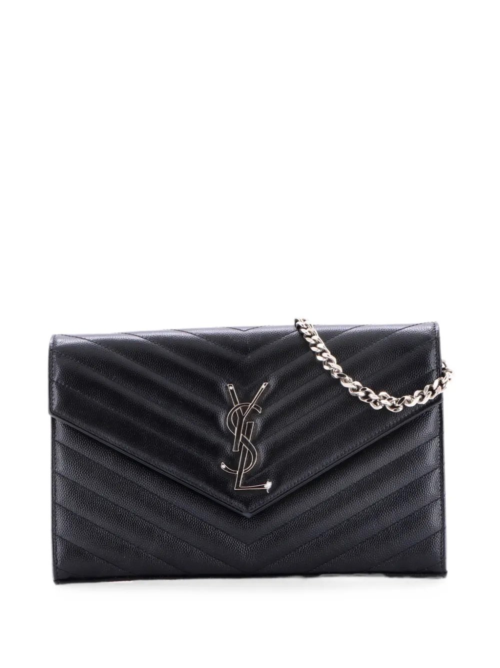 Classic Monogram Wallet on Chain Matelasse Chevron Leather Medium crossbody bag