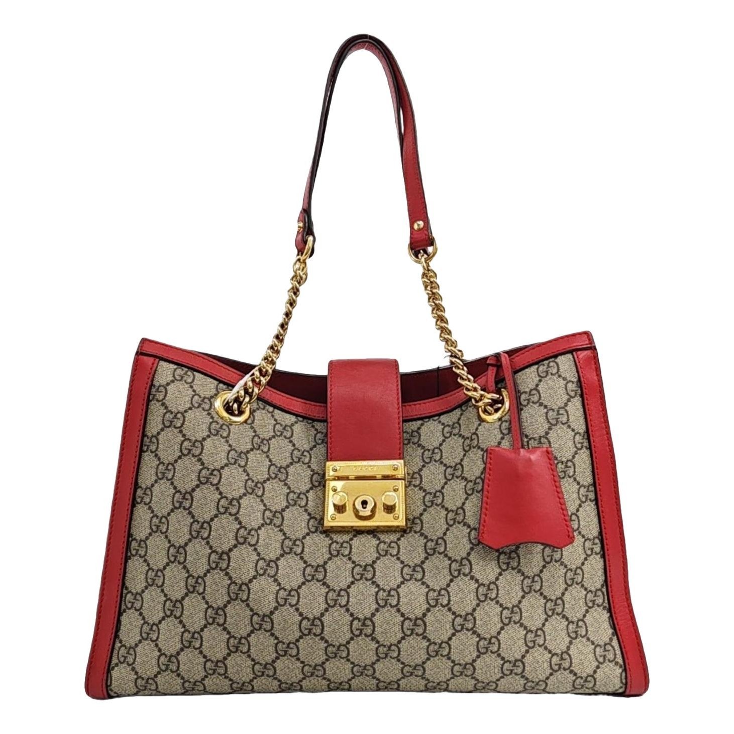 Padlock leather handbag