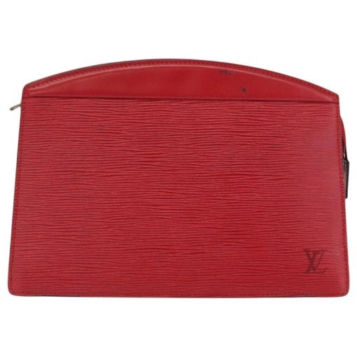 Leather clutch bag