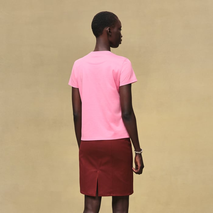 Rose Bonbon Embroidered Pocket T-shirt