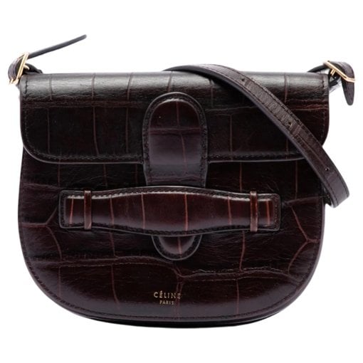 Symmetrical leather crossbody bag