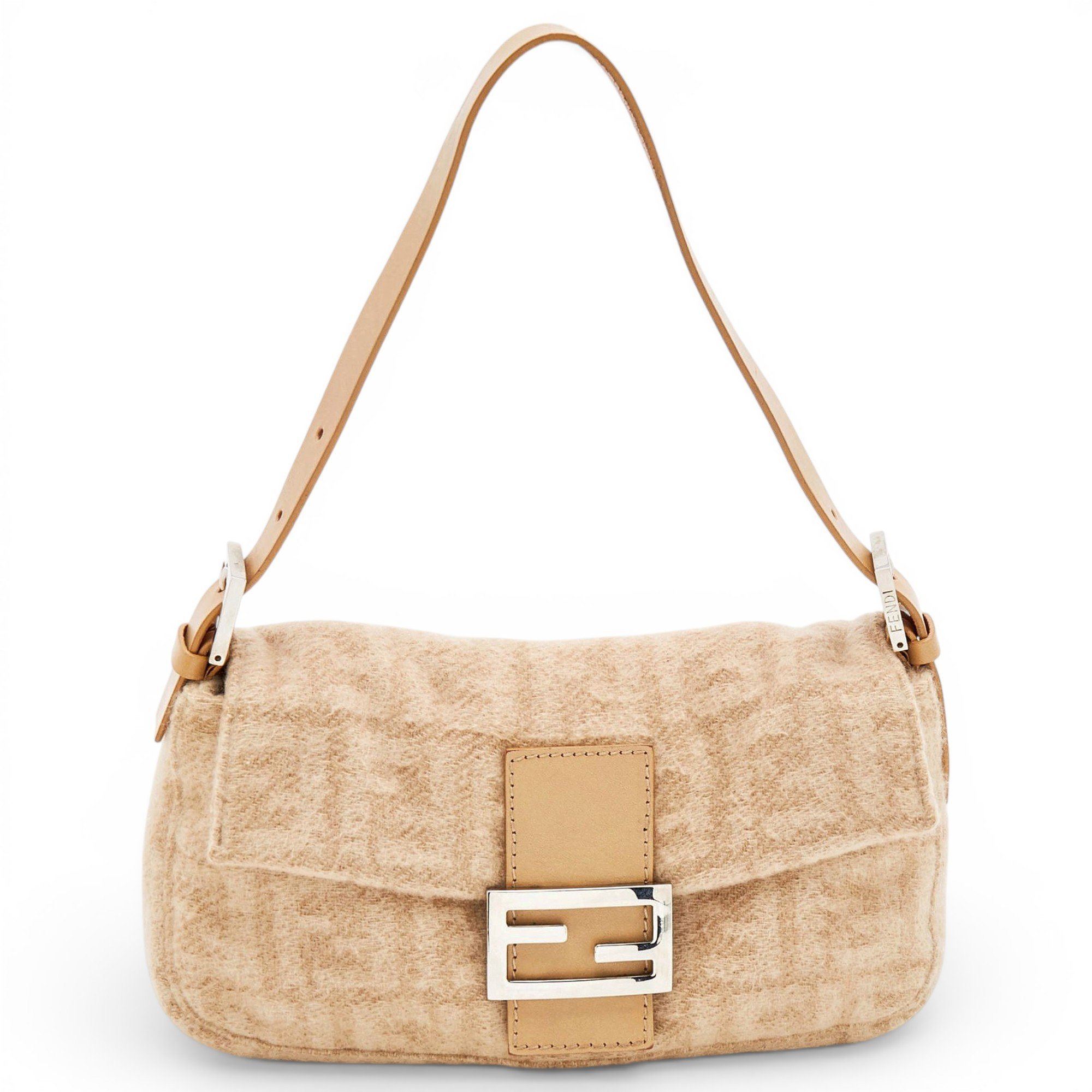 Baguette wool handbag