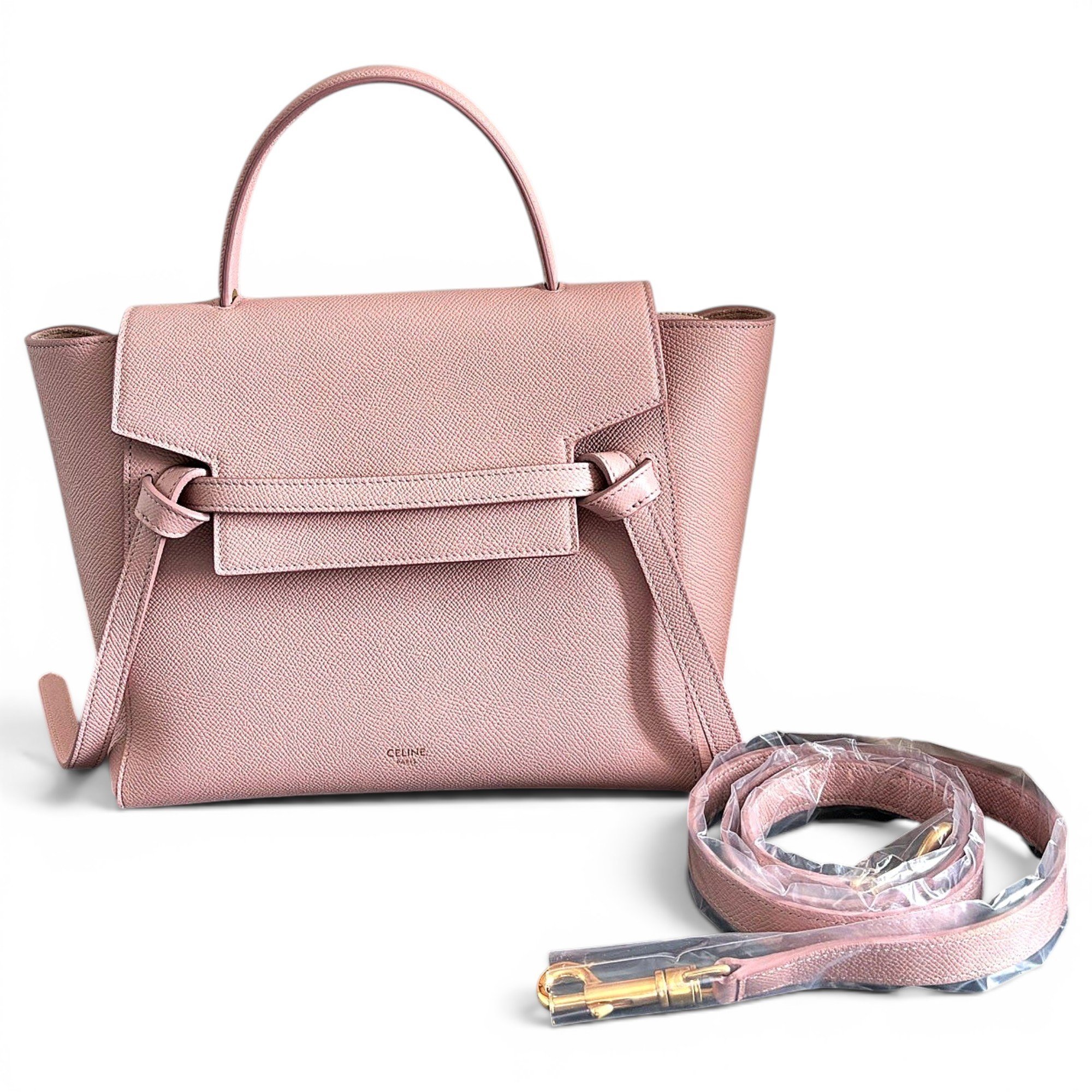Belt leather handbag