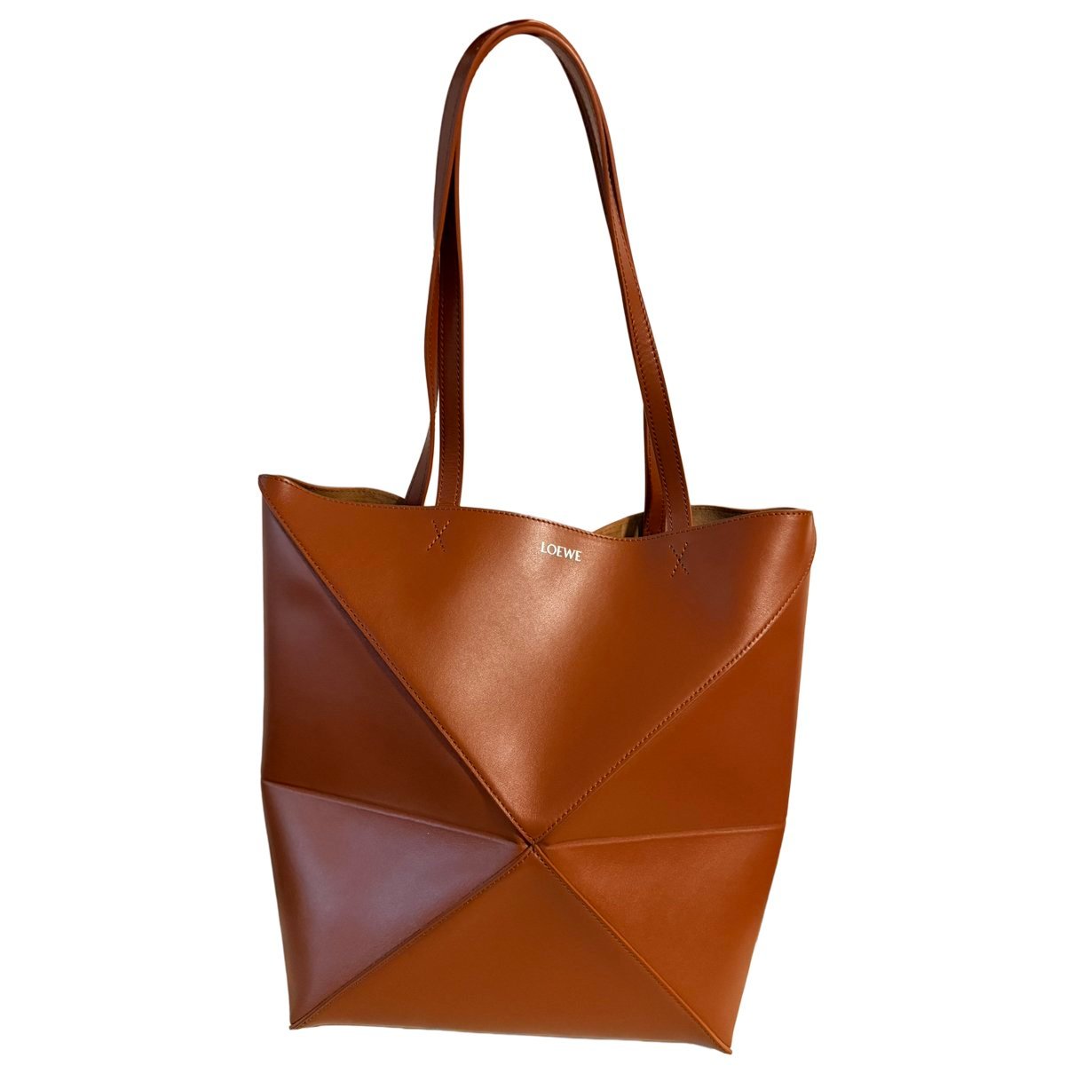 Puzzle Fold leather tote