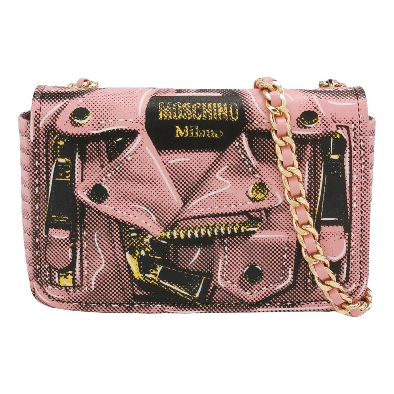 Moschino Biker leather crossbody bag