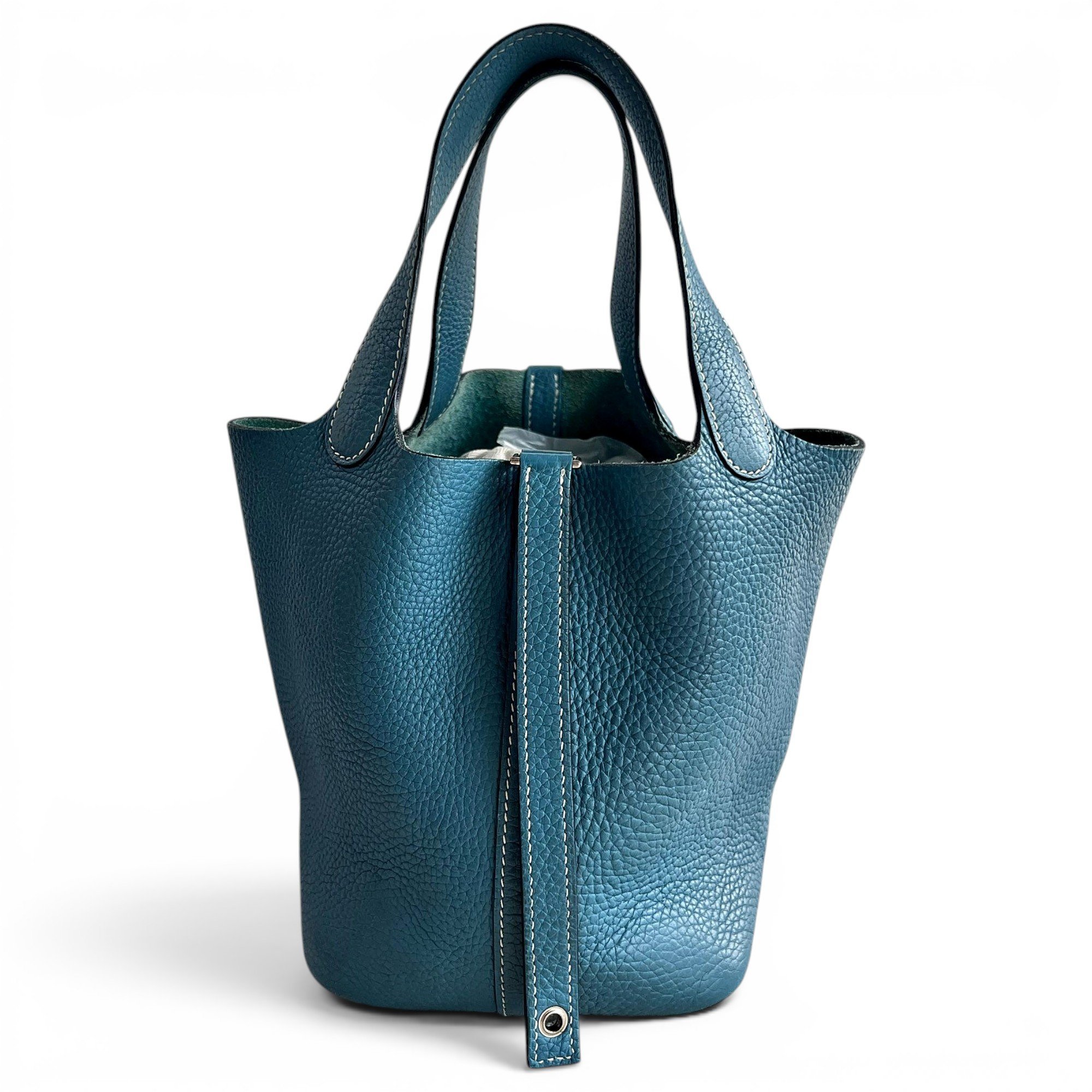 Picotin leather tote