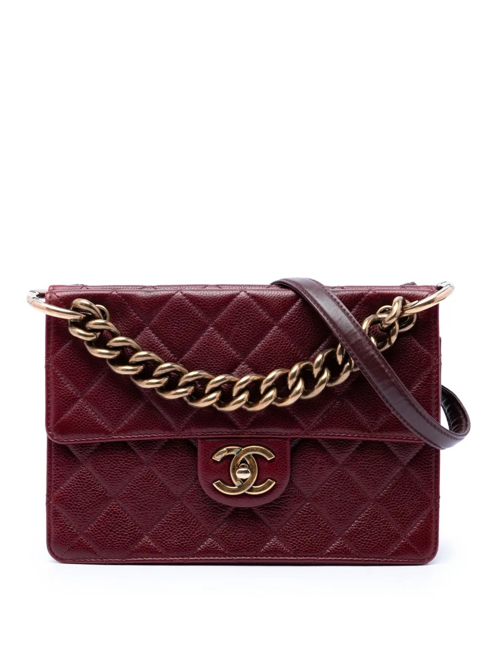 2013-2014 Paris Edinburgh Quilted Caviar Retro Class Flap satchel