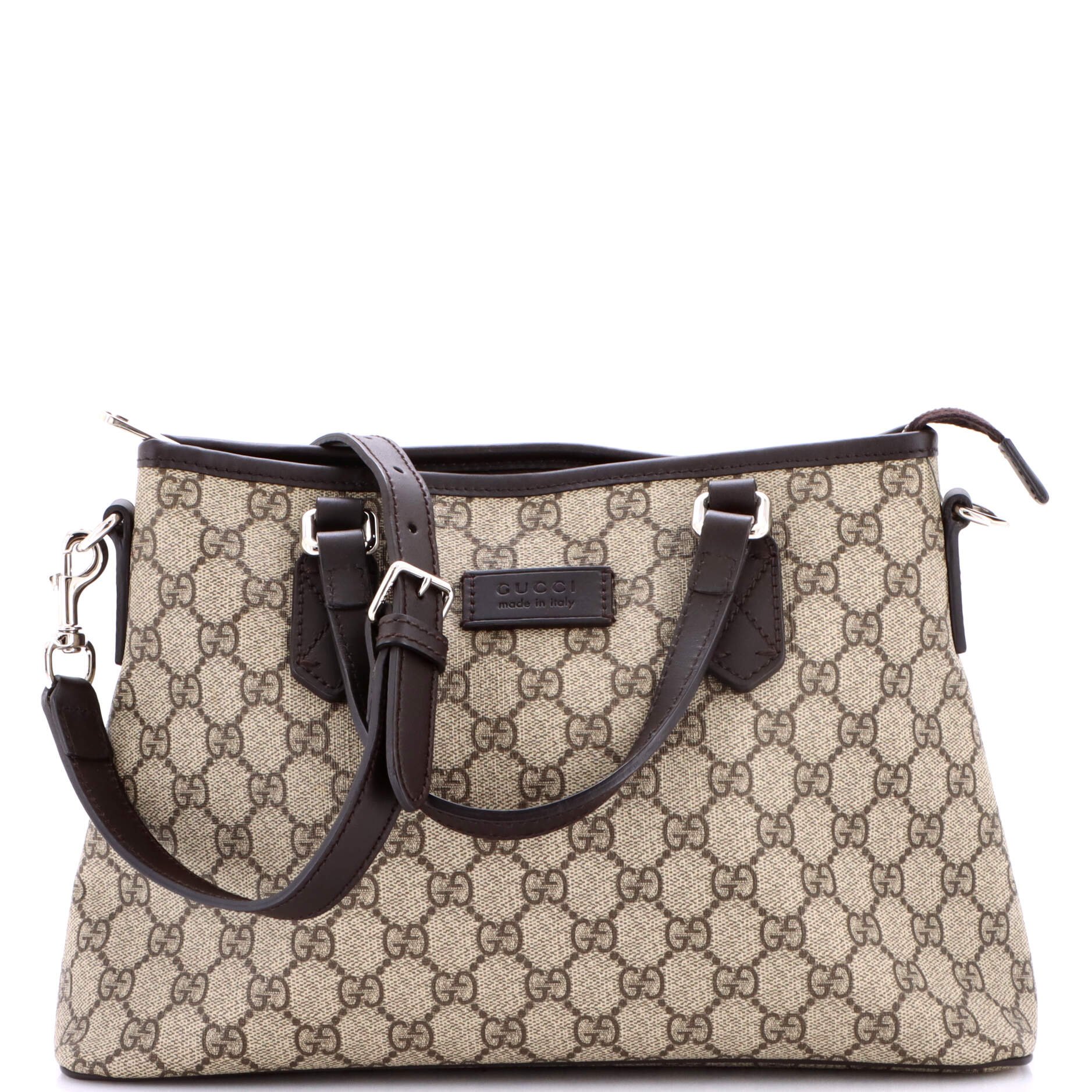 Convertible Zip Tote GG Coated Canvas with Leather Small