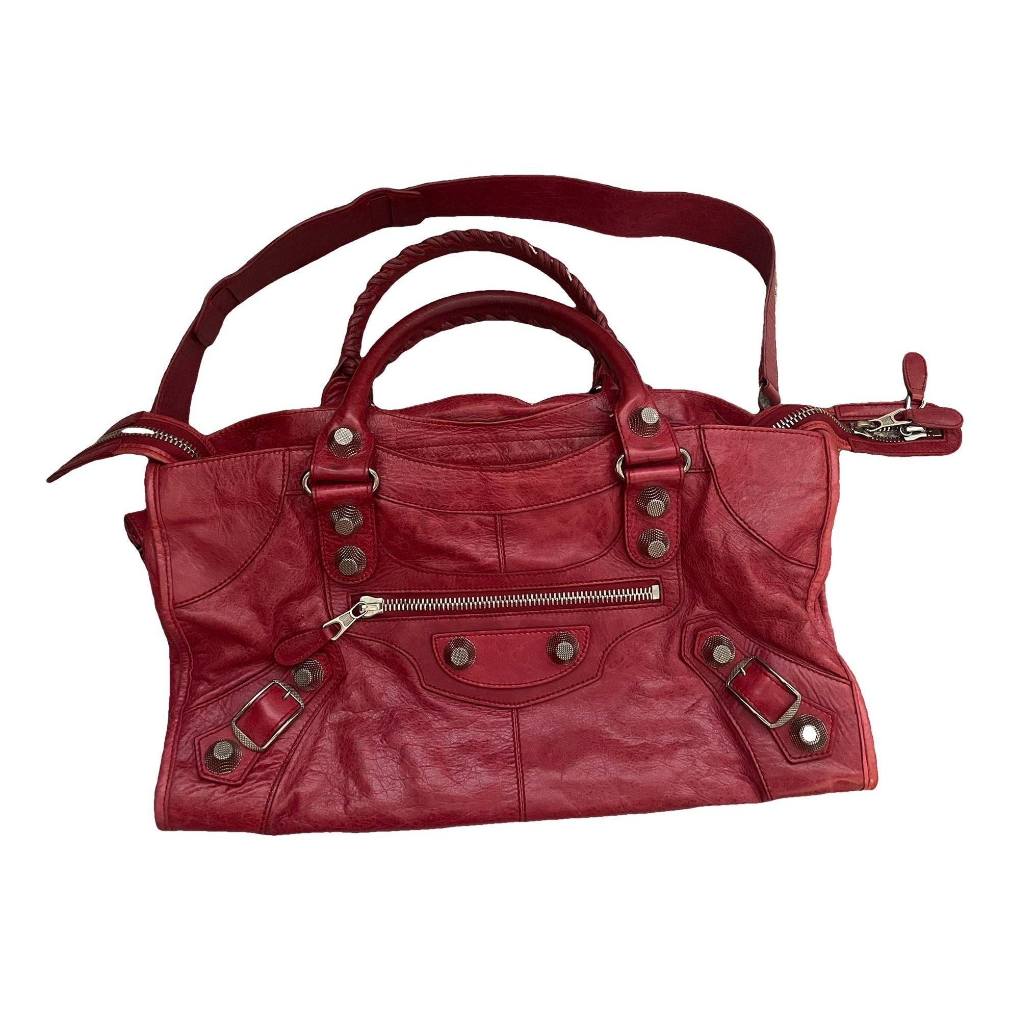 Work leather handbag
