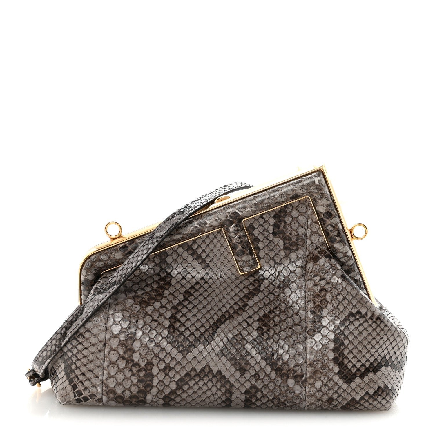 Fendi Fendi Snakeskin Small Fendi First Asfalto