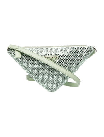 Prada Enameled Metal Triangle Triangle