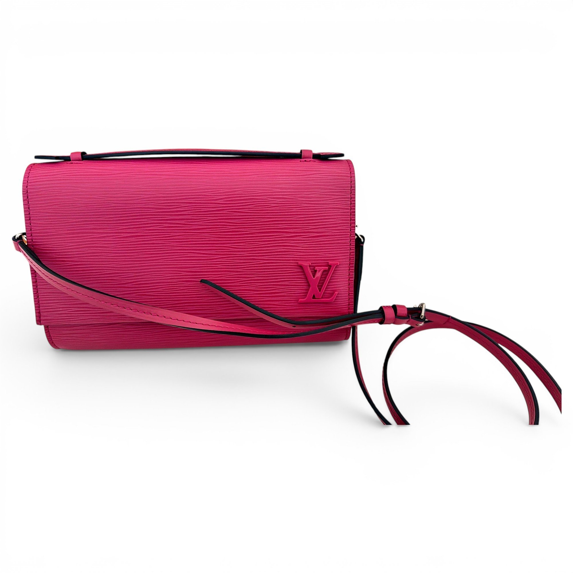 Leather clutch bag