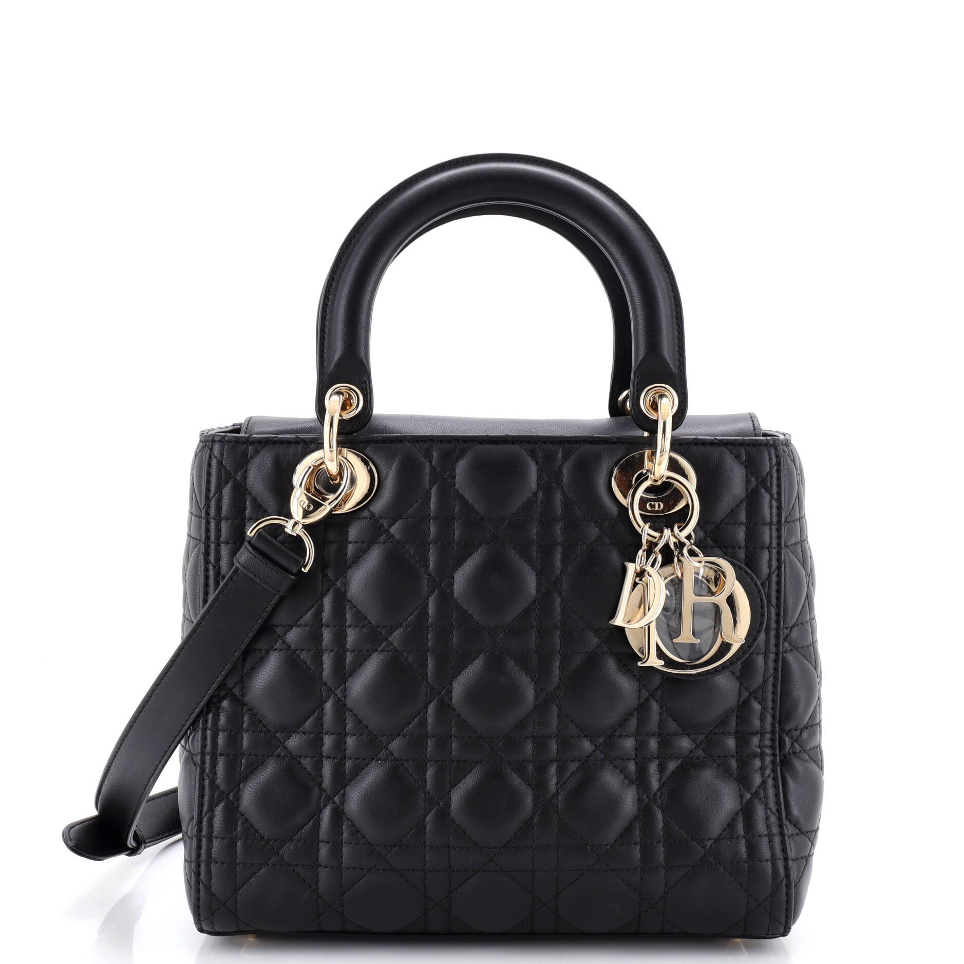Lady Dior Bag Cannage Quilt Lambskin Medium