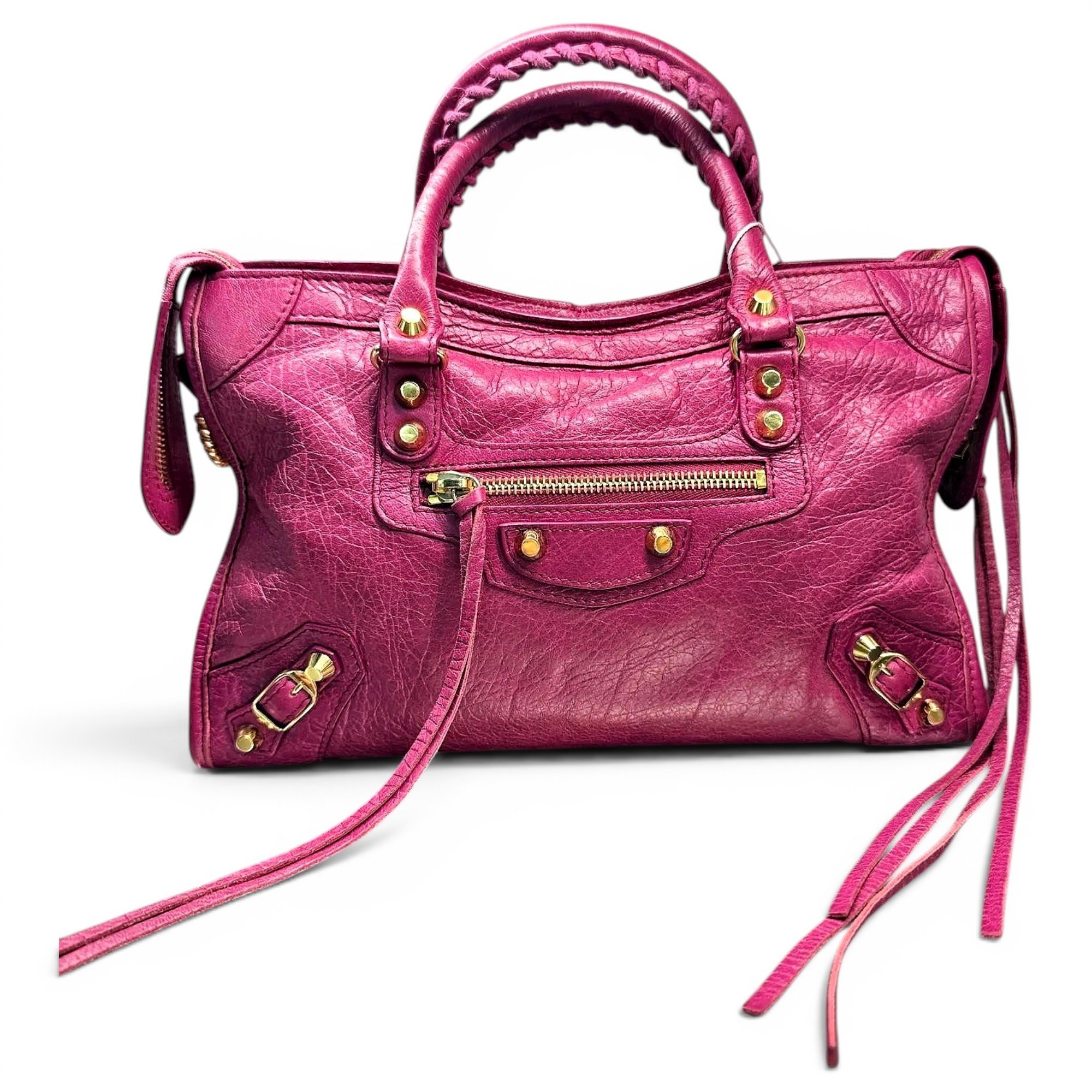 City leather handbag