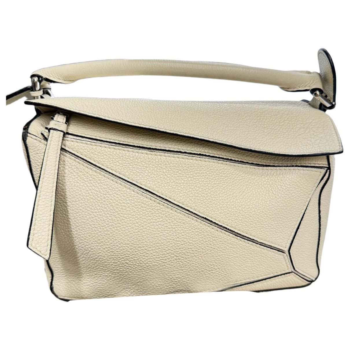 Puzzle leather handbag