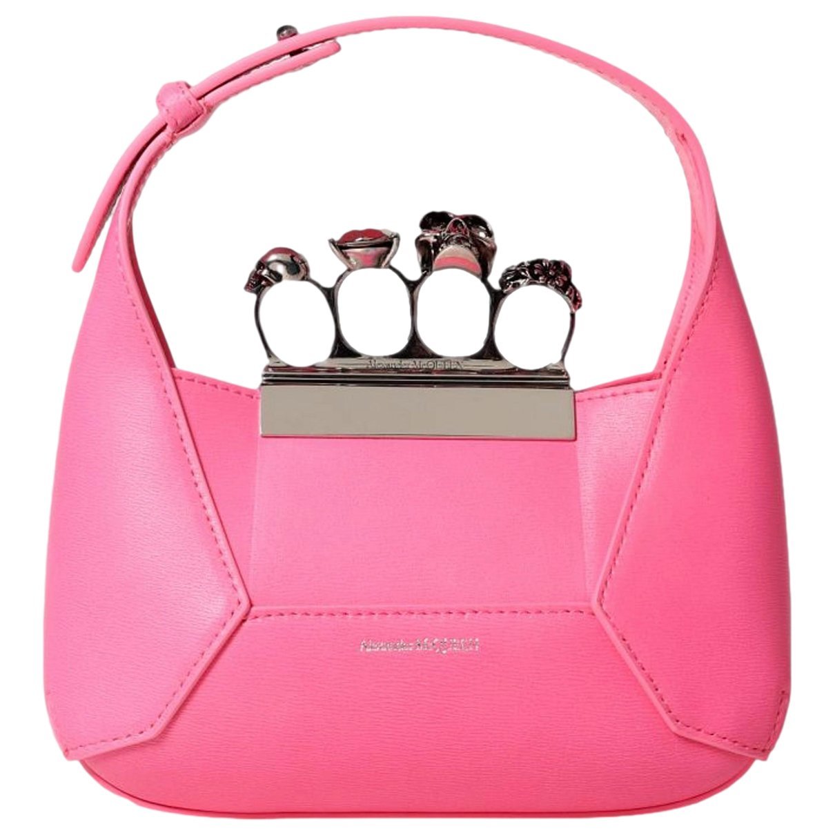 Knuckle leather handbag