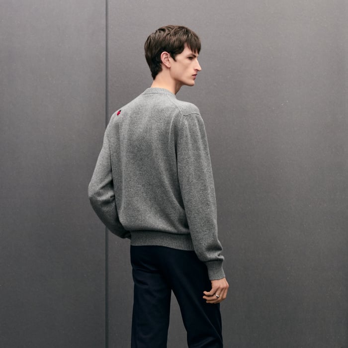 Flanelle "Broderie Coccinelle" Crewneck Cashmere Sweater