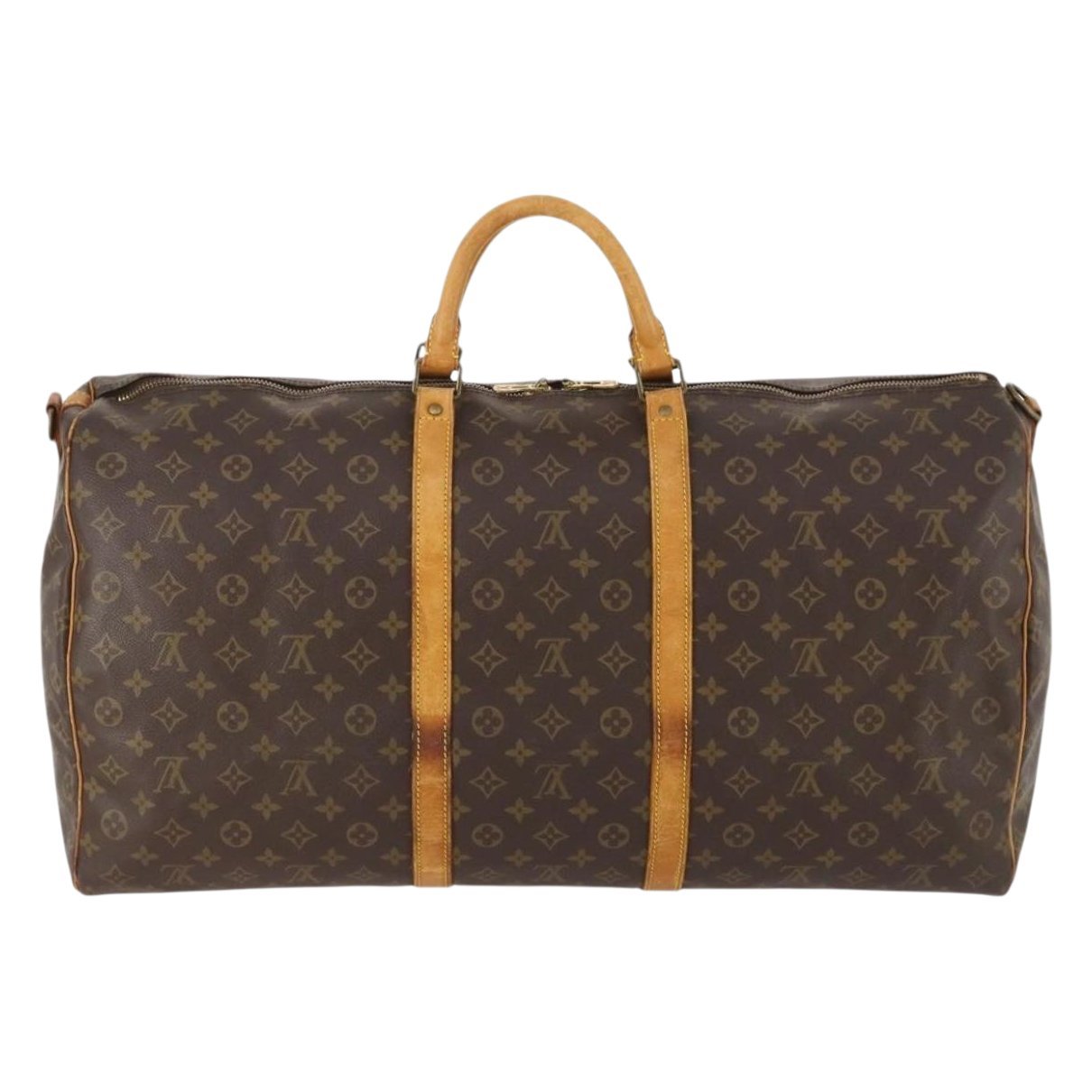 Keepall leather travel bag