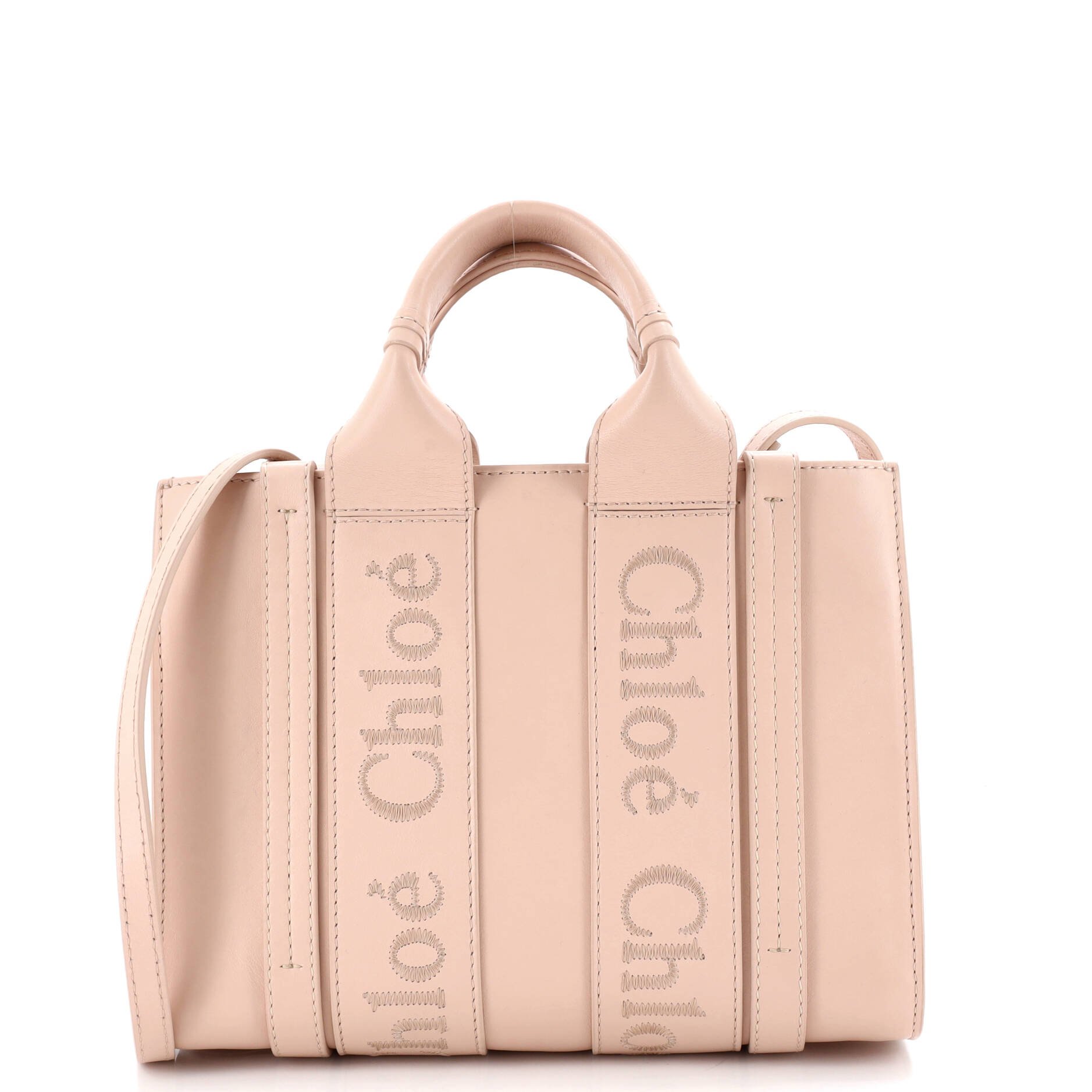 Chloe Woody Convertible Tote Leather Small