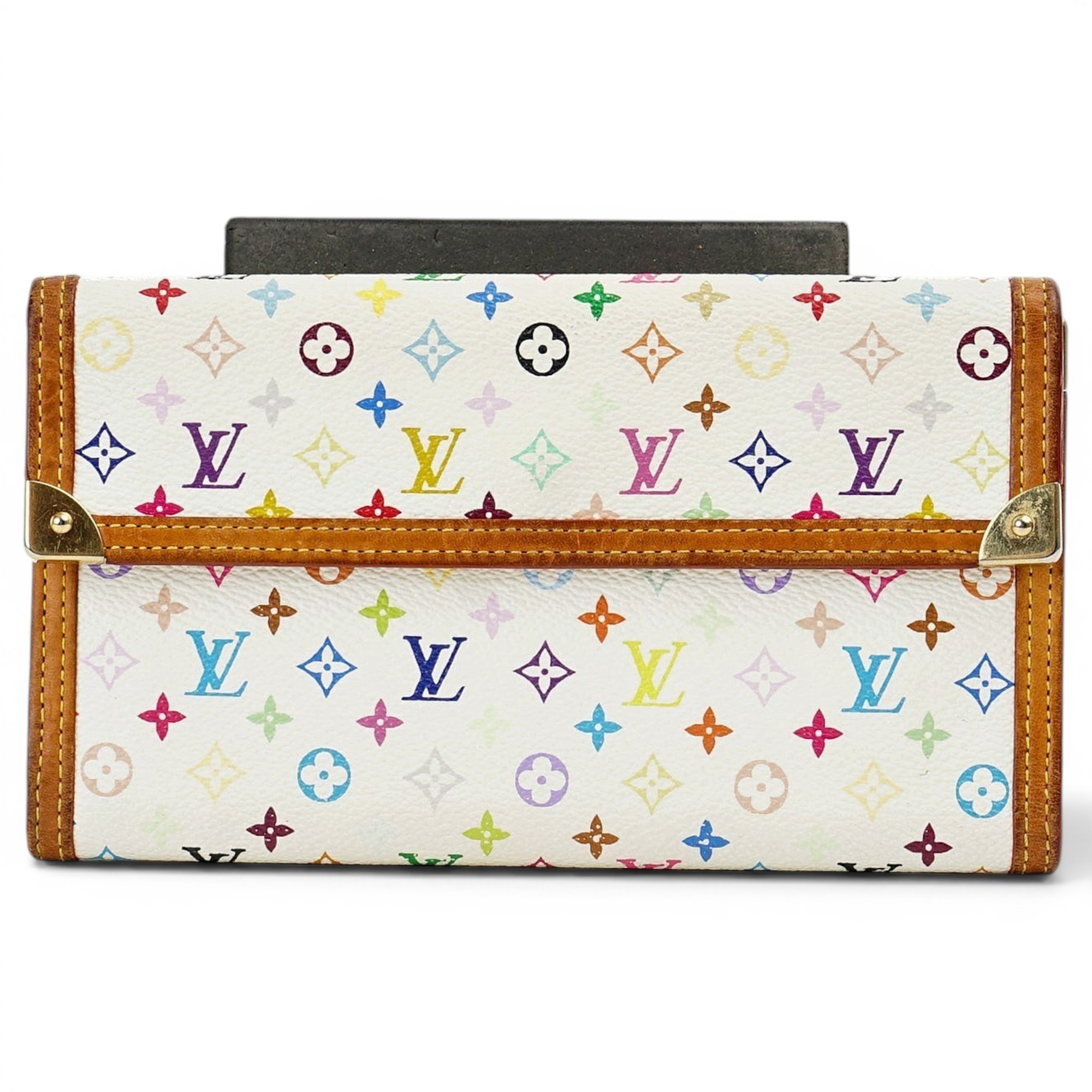 Leather clutch bag