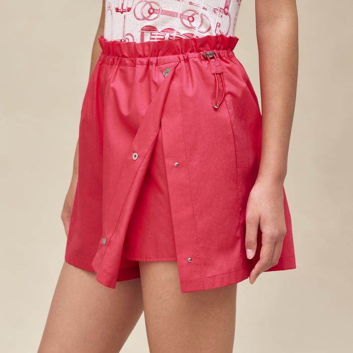 Rose Pivoine Short Coulissé