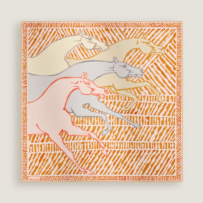 Au Triple Galop Double Face Scarf 90