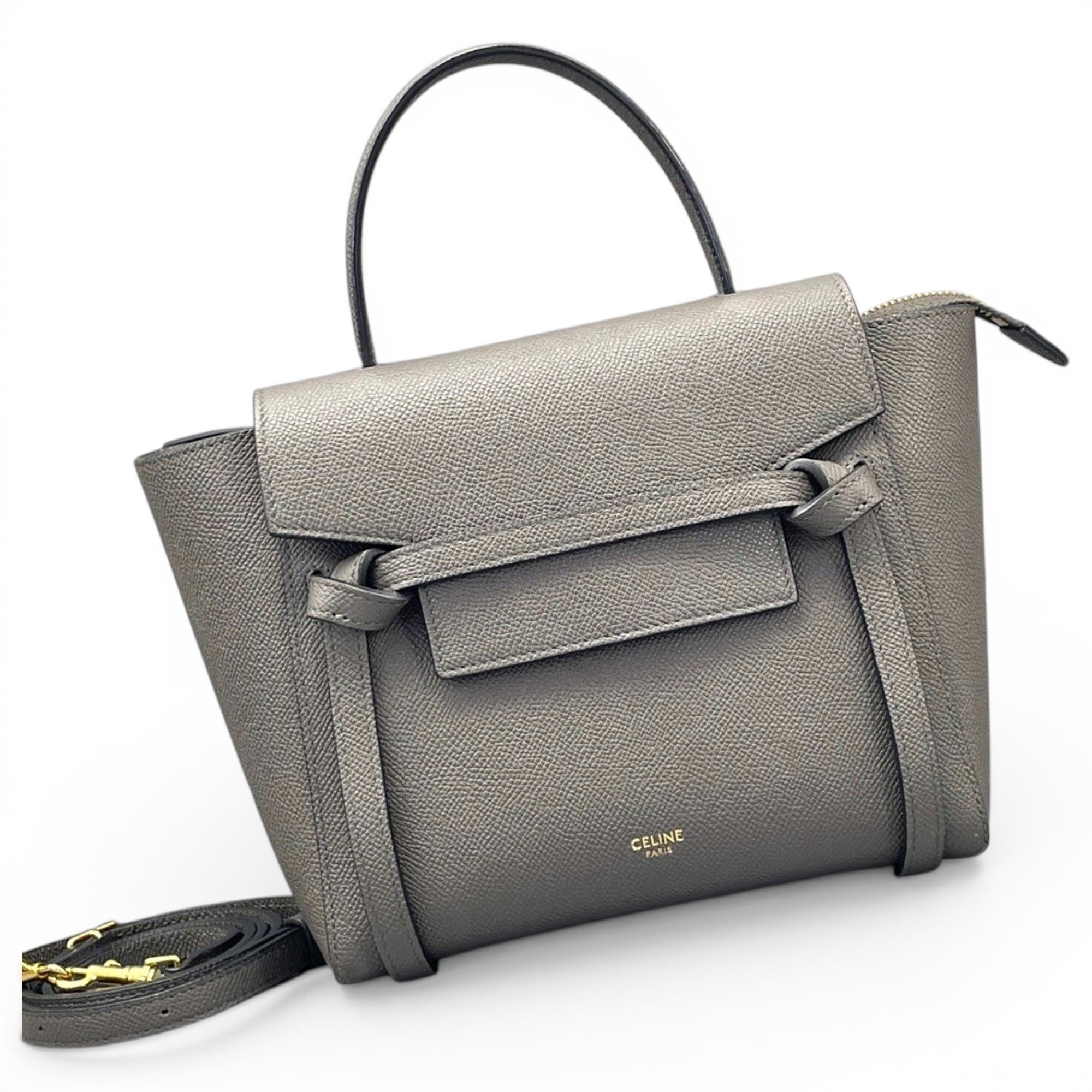 Belt leather handbag