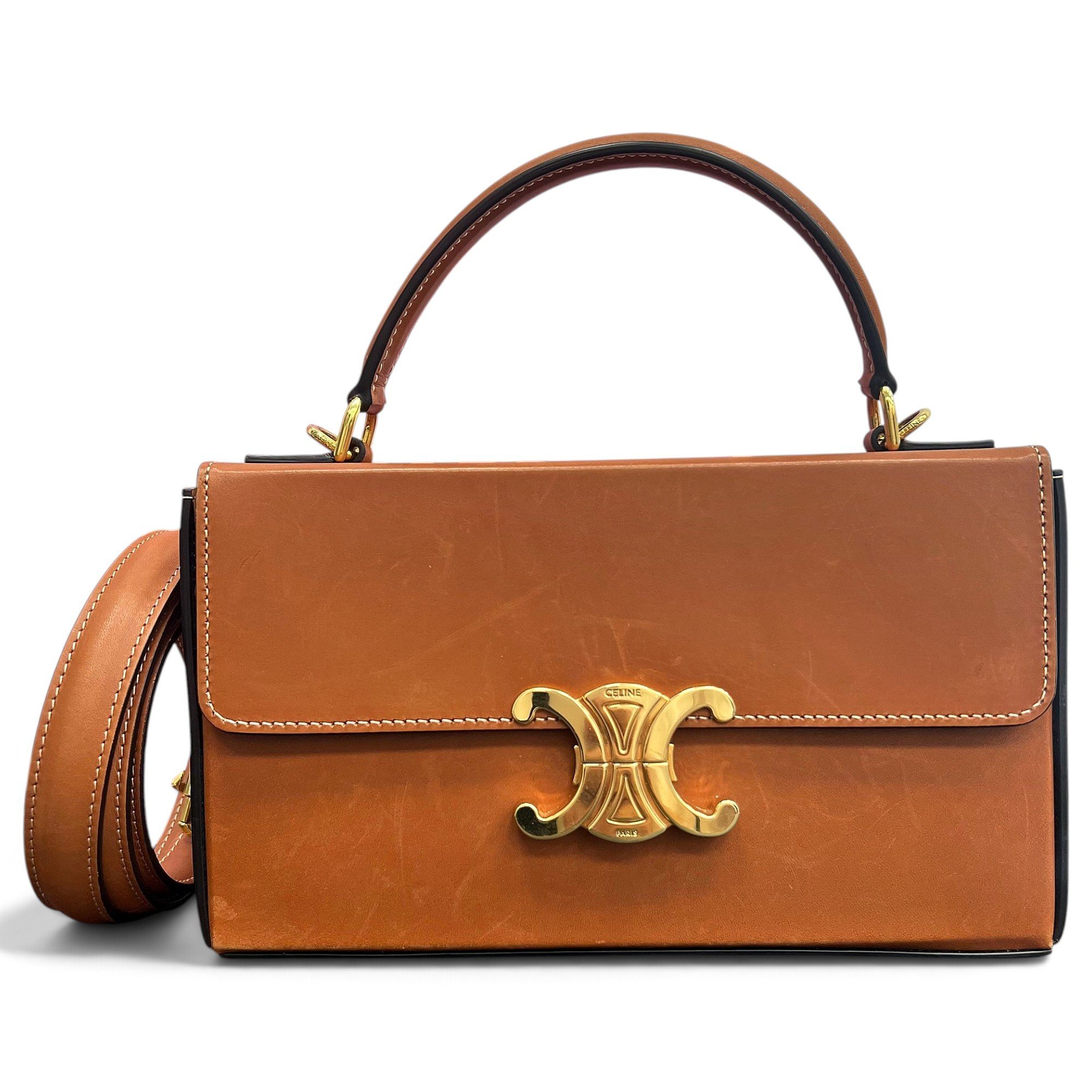 Triomphe leather handbag