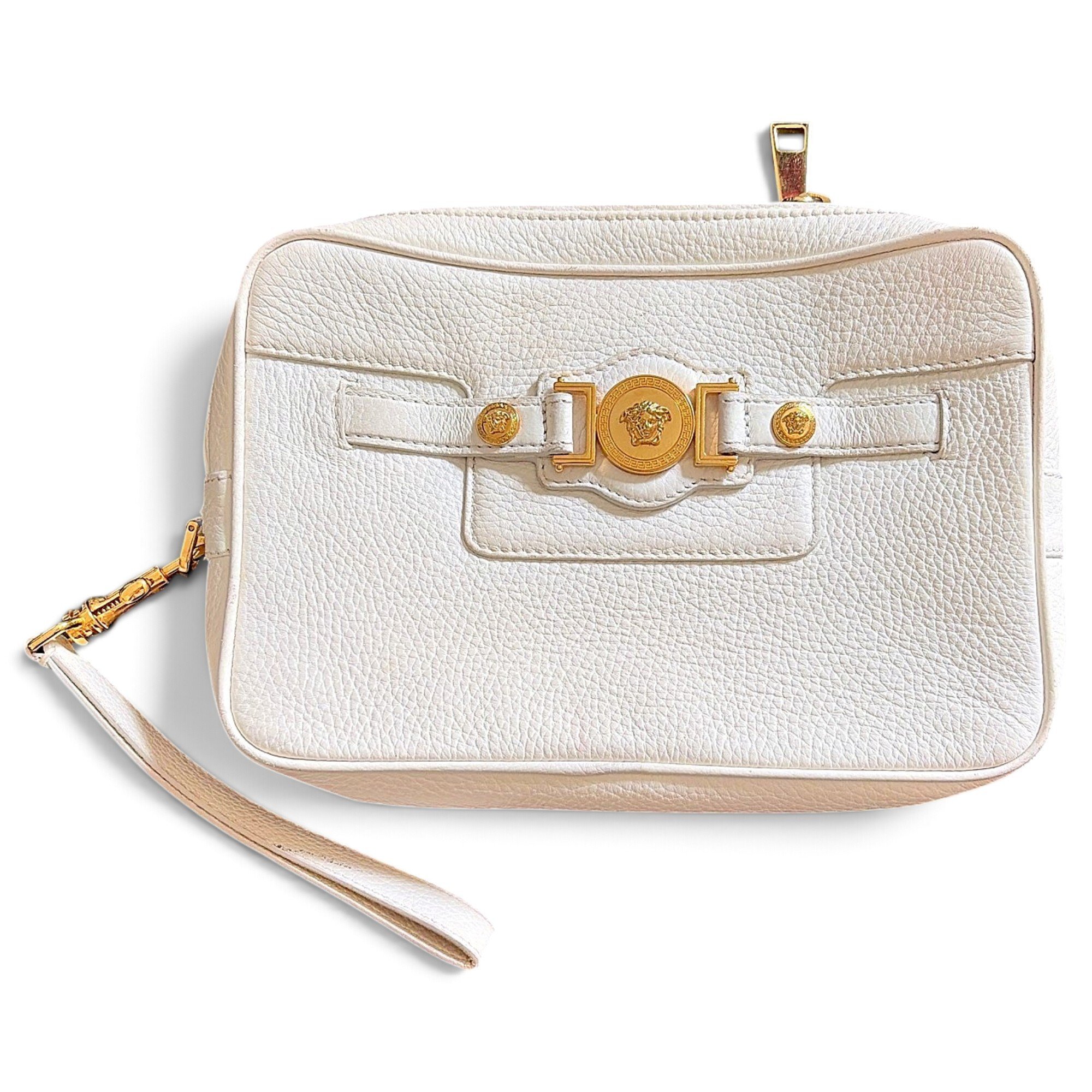 Leather clutch bag