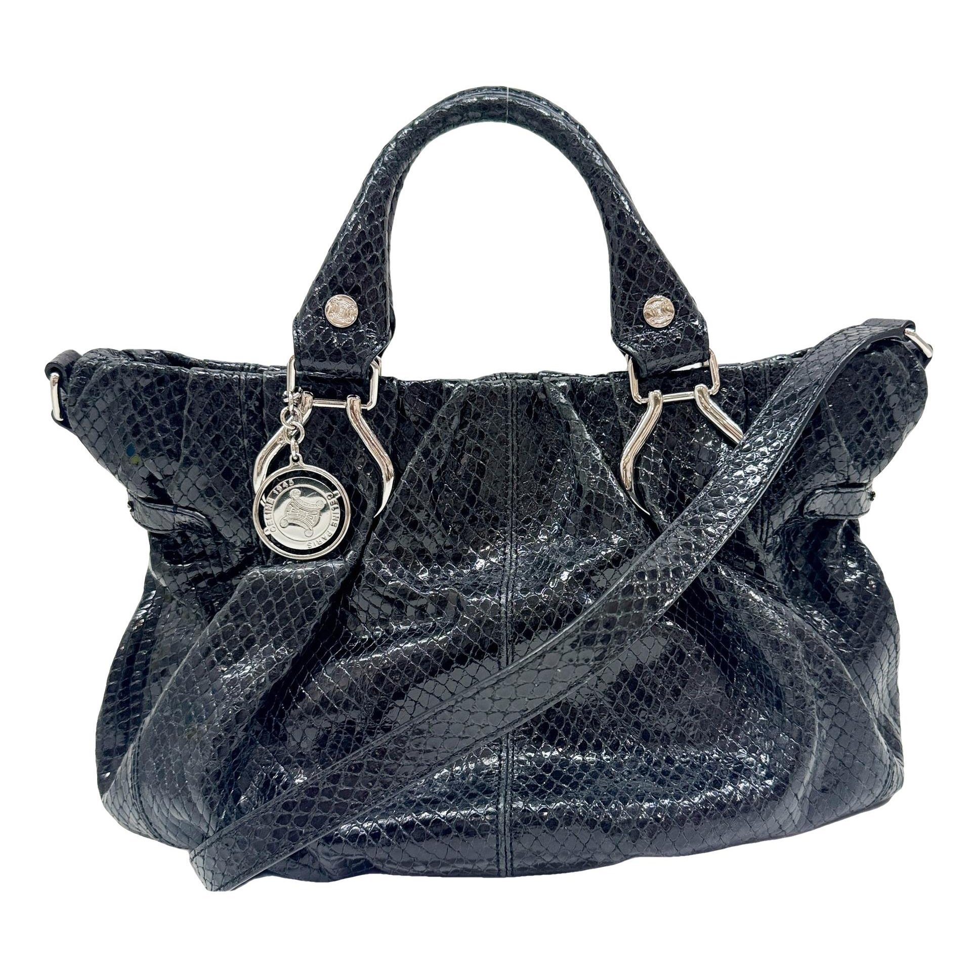 Patent leather handbag
