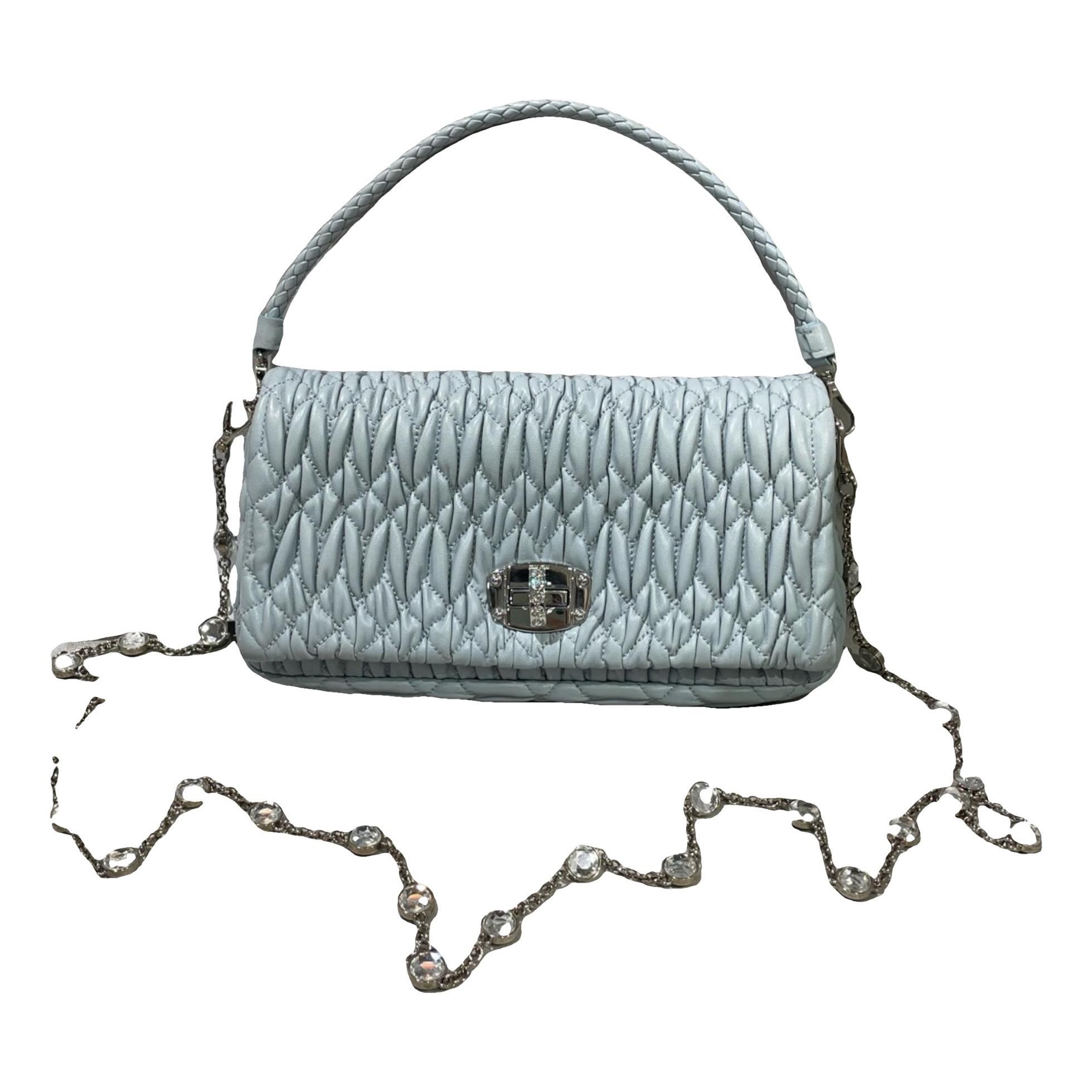 Miu Crystal leather handbag