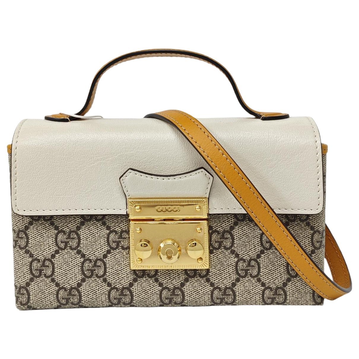 Padlock leather mini bag