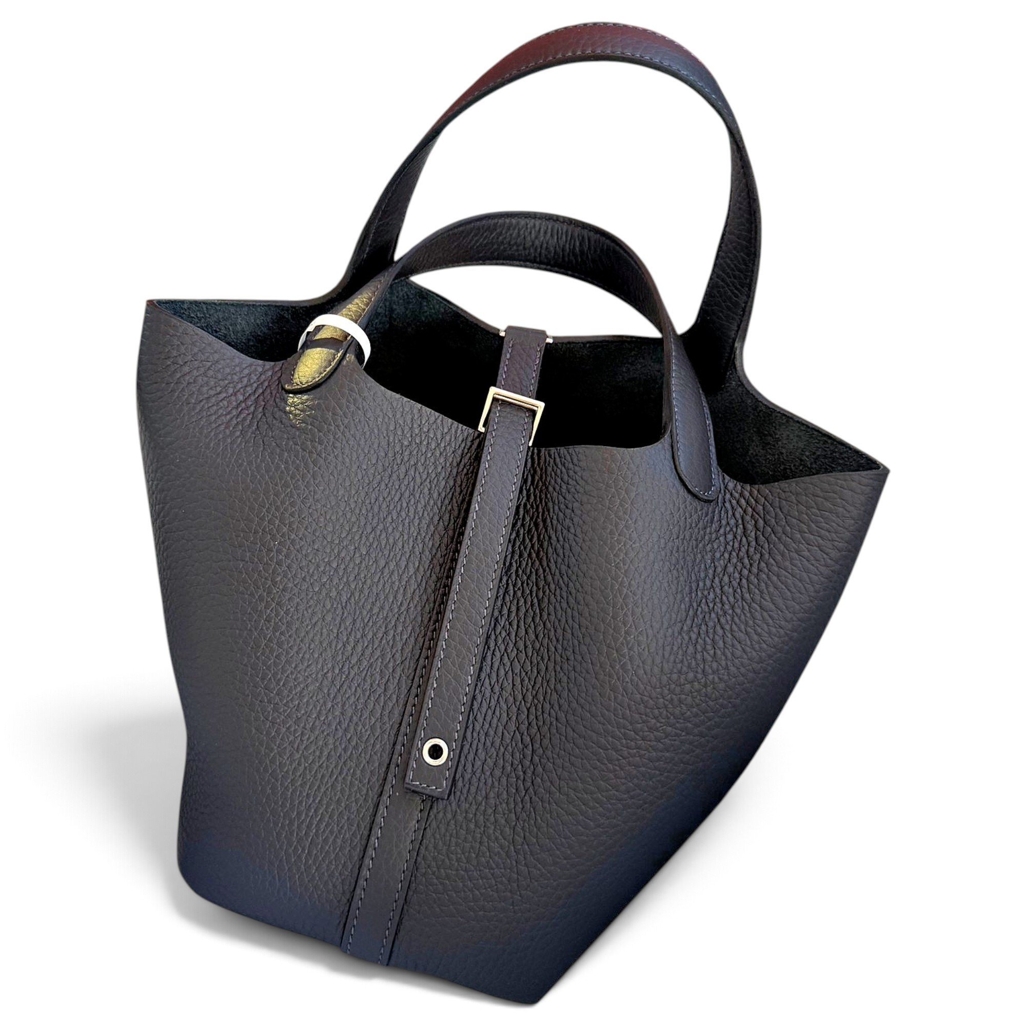 Picotin leather tote